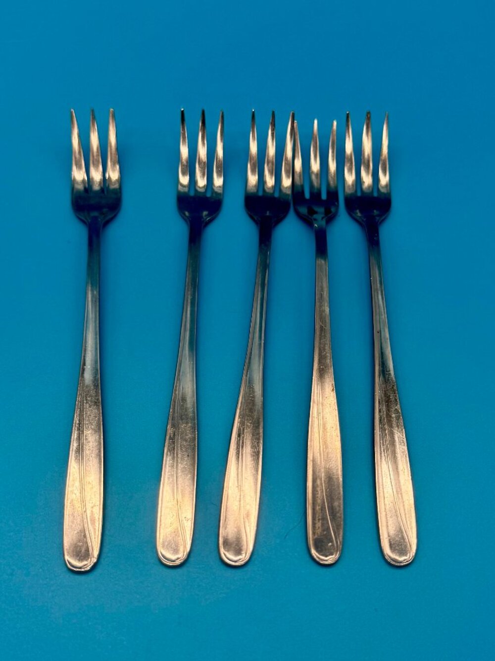 Stanley Roberts Rogers Cocktail Seafood Forks 5.5" Stainless Japan Set of 5